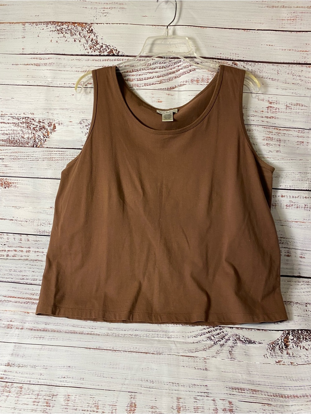 Graff Wear Brown Scoop Neck Tank Top - Sz-XL